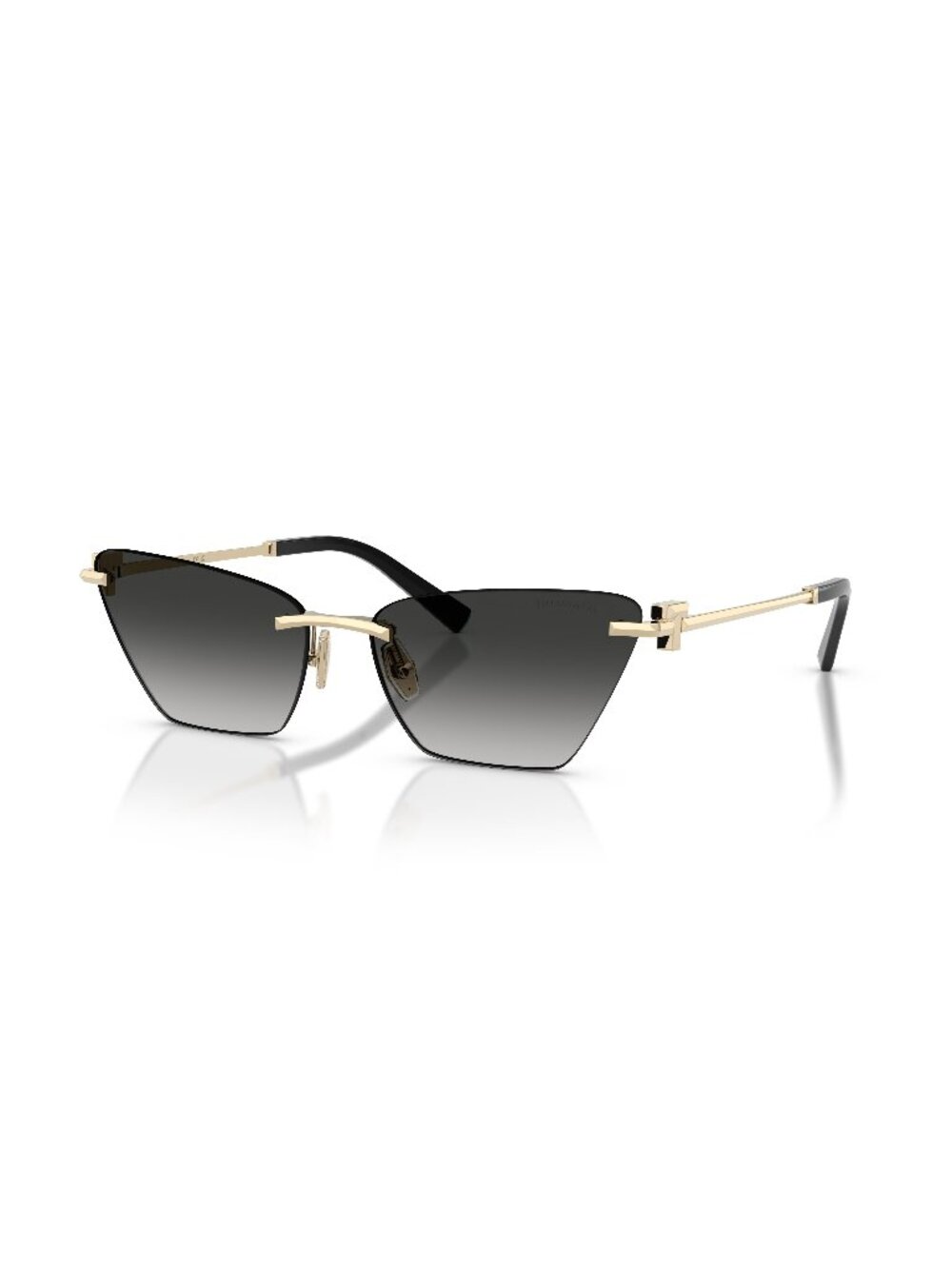 New Tiffany Women's Sunglasses Gold Grey Lens Metal Frame TF3120 62413C 61